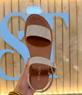 Beige Strapped Sandals