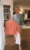 Pintucked Floral Top