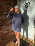 Blue Indigo Shorts Set