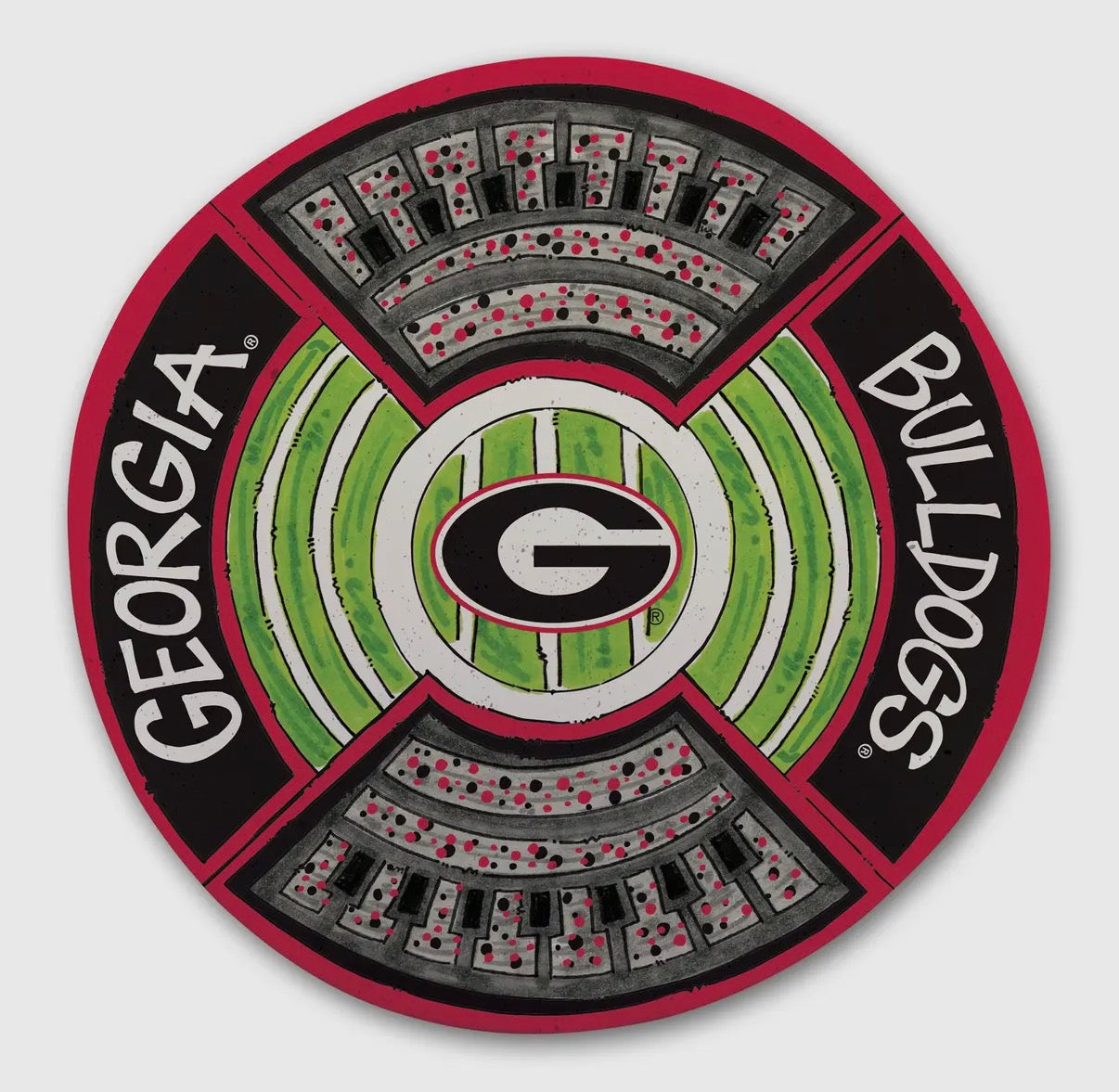 Georgia Round Stadium Platter