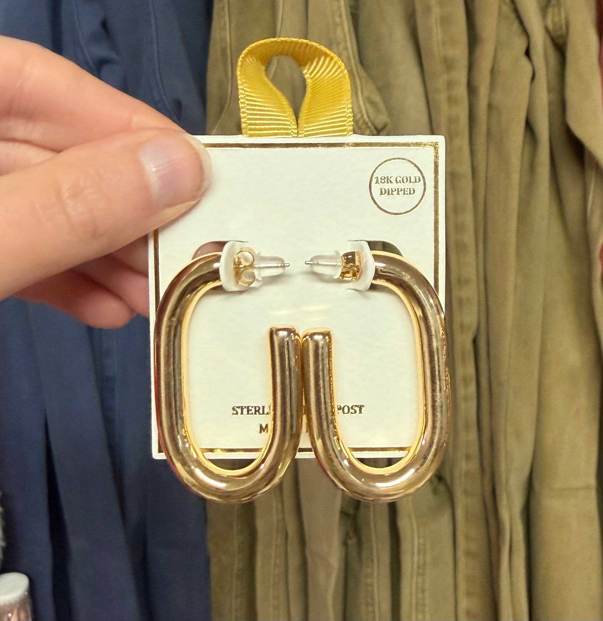 Gold Oval Hoops