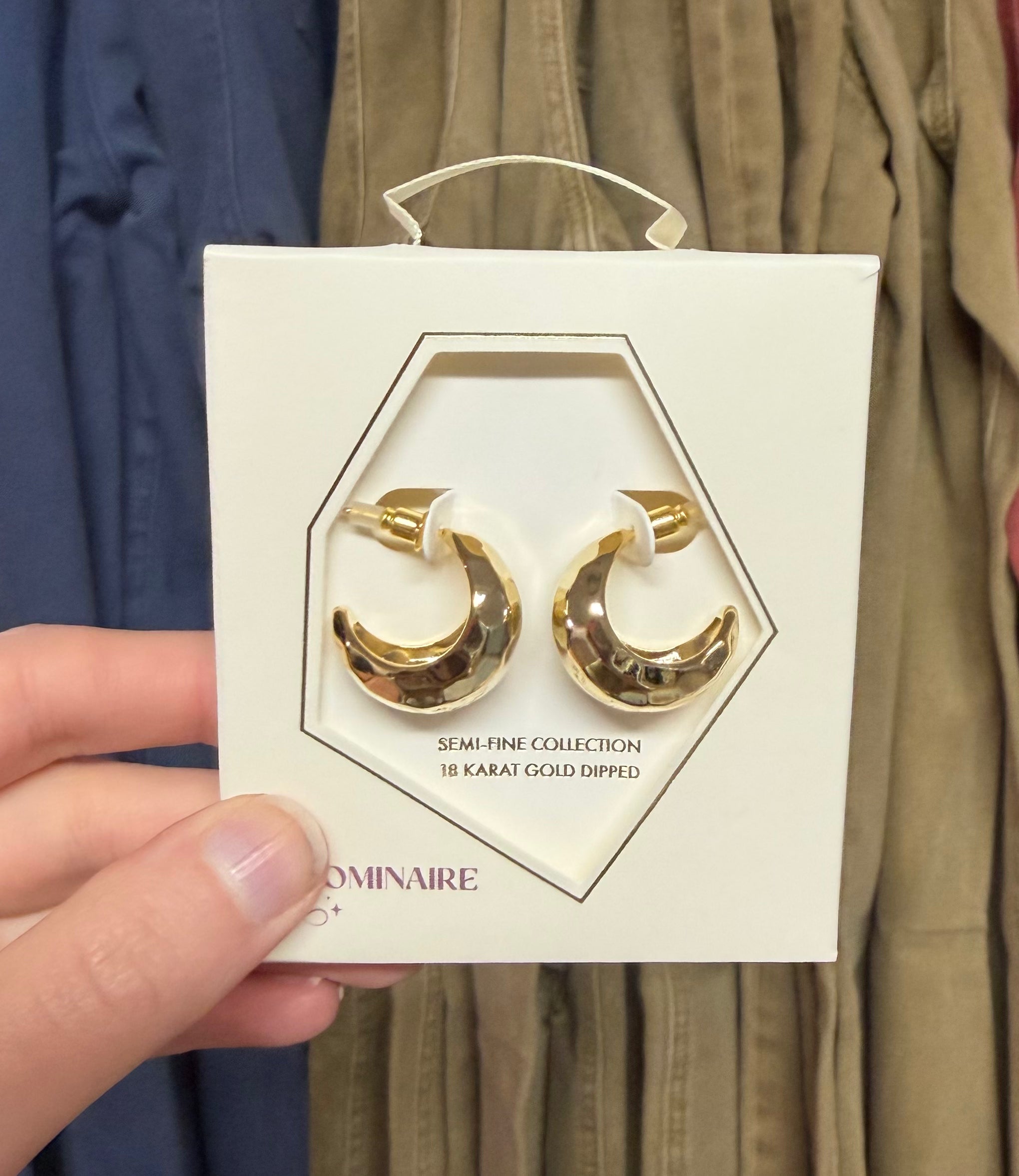 20mm Gold Hammered Hoops
