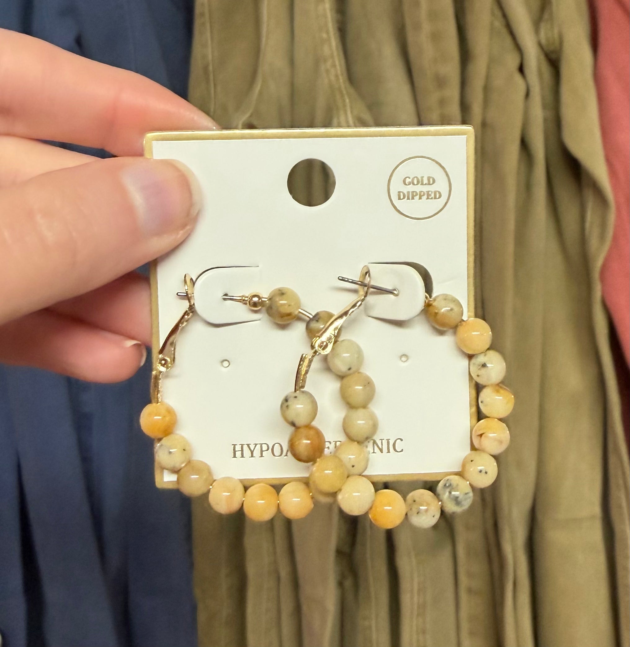 Marble Bead Hoops