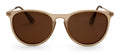 Midnight Polarized Medium Horn Sunglasses - Sand