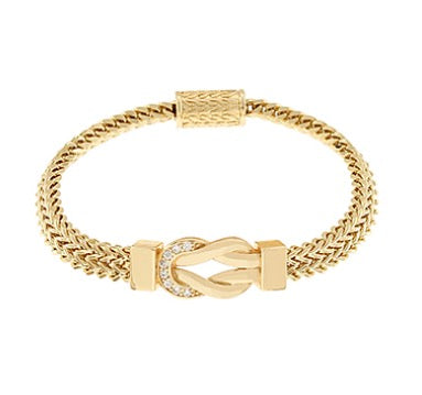 Gold Paved Knot Bracelet