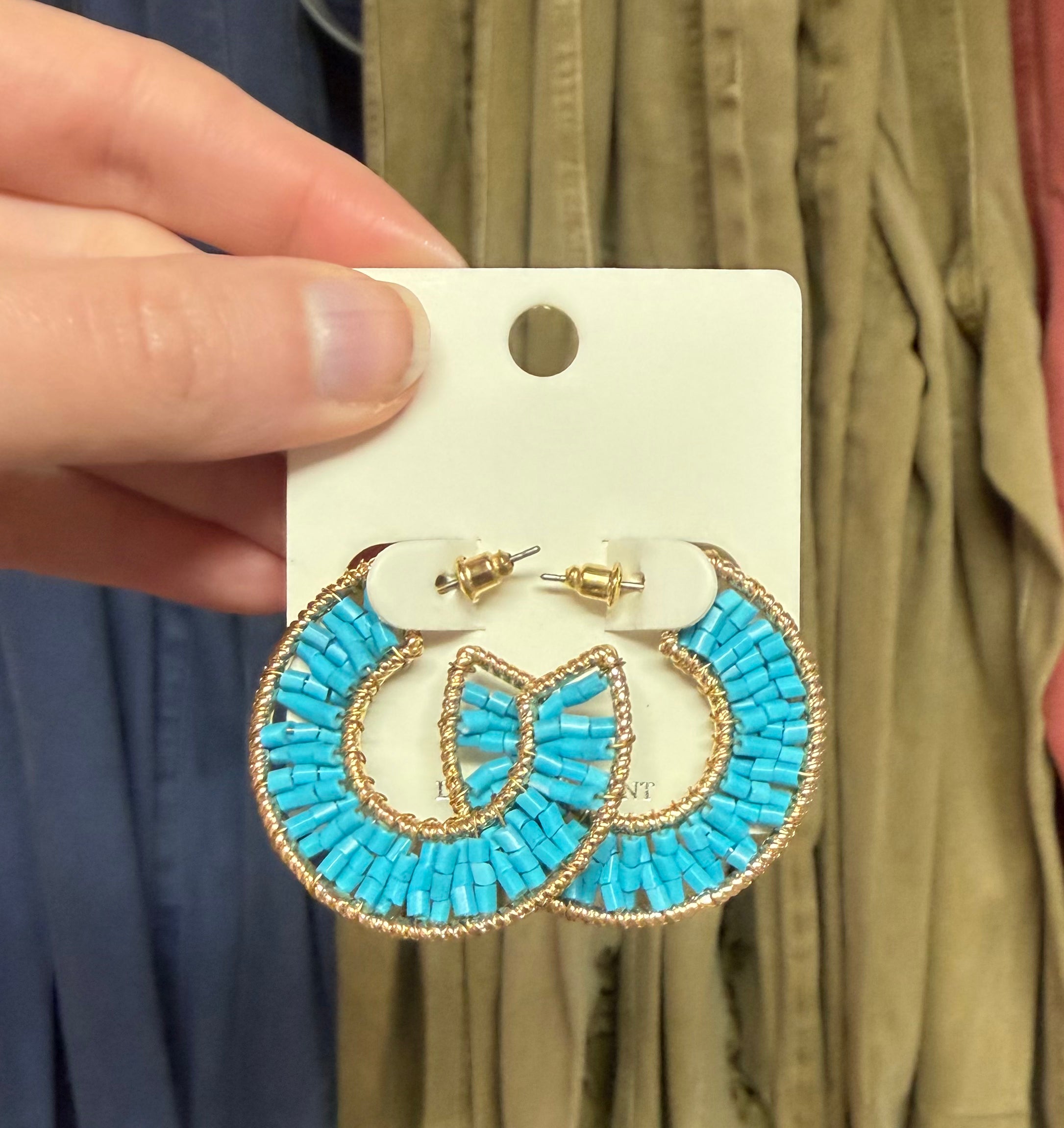 Beaded Hoops