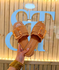 Natural Buckle Sandal