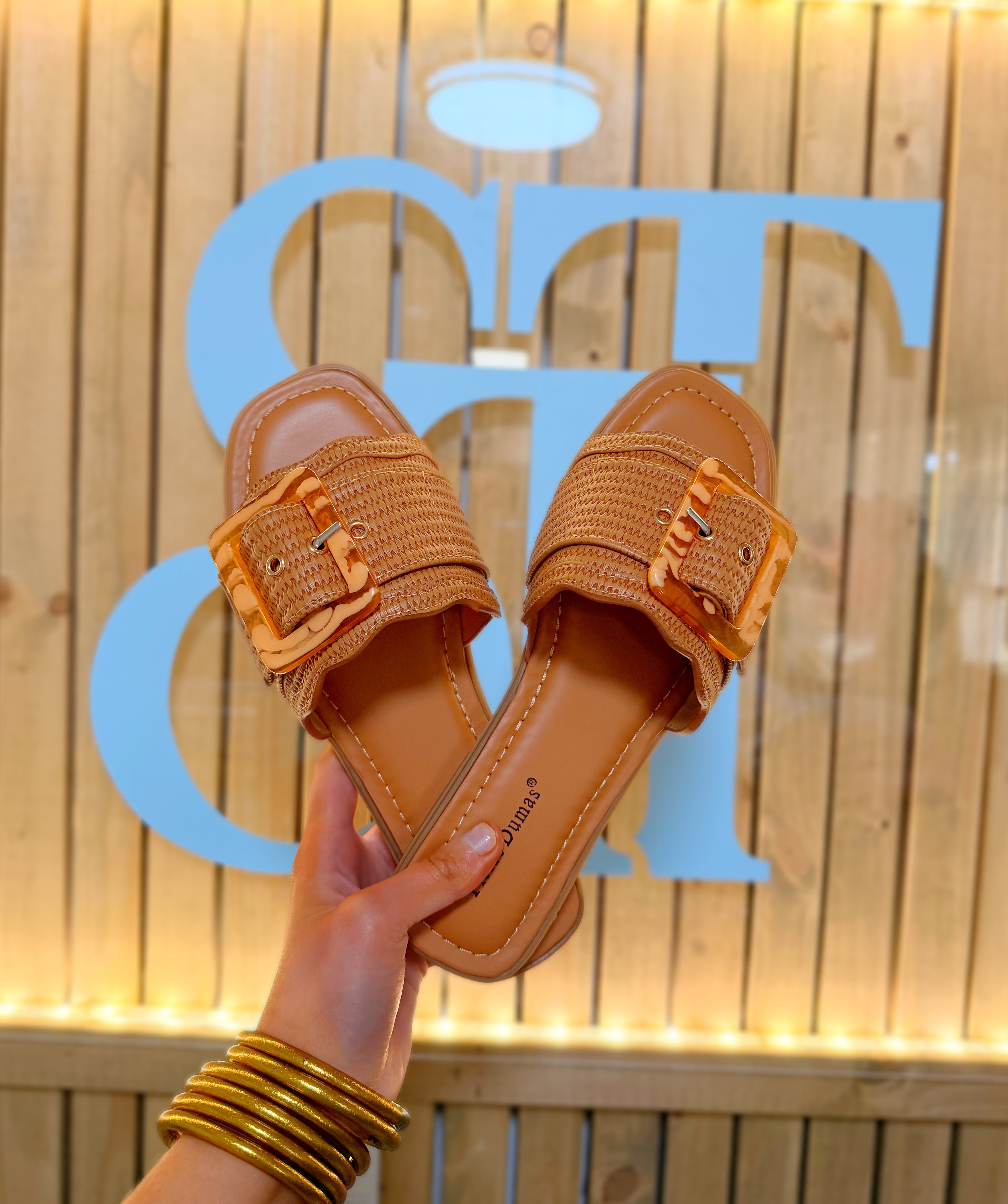 Natural Buckle Sandal