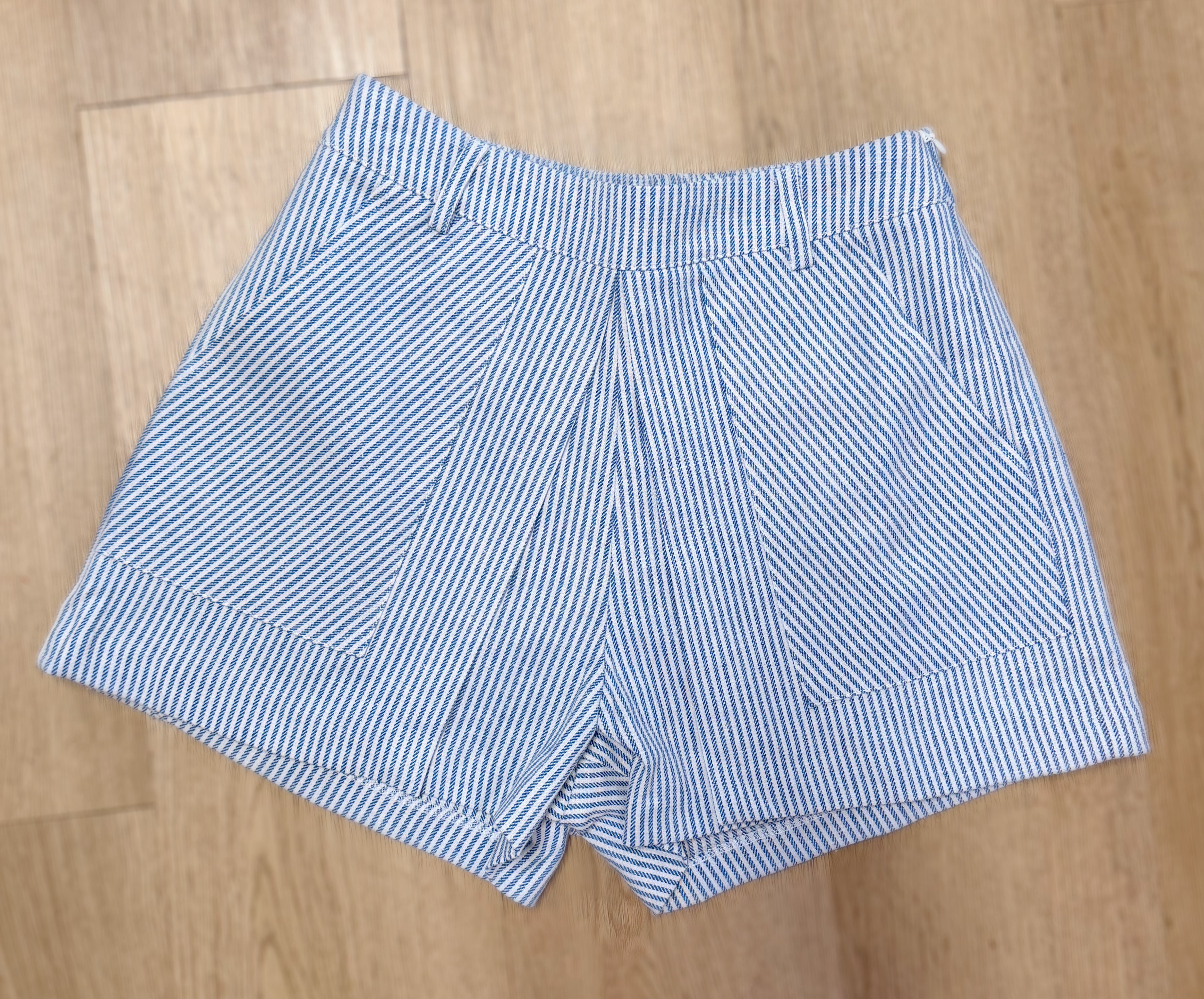 Navy Striped Skort