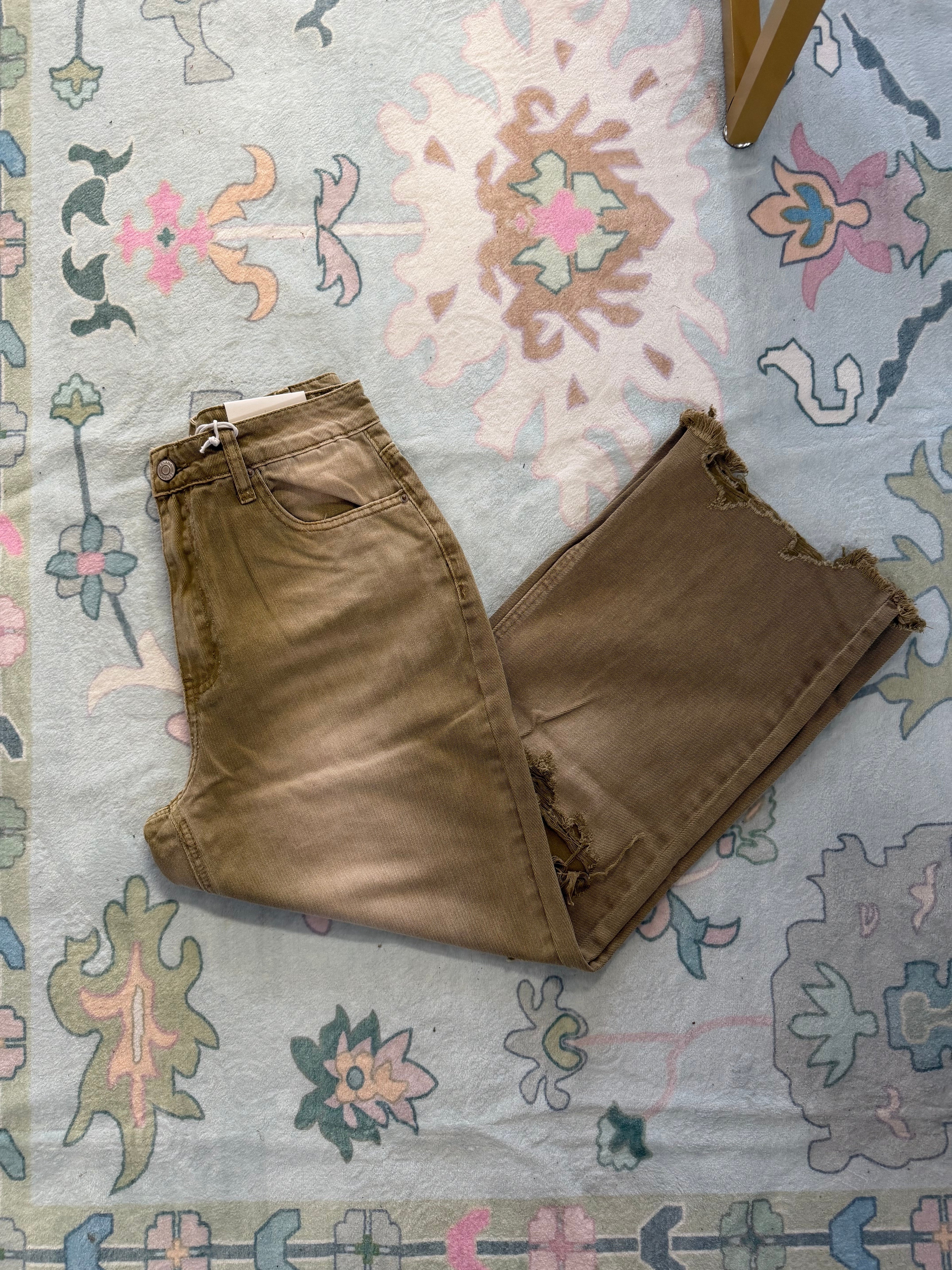 Light Camel Distressed Jeans