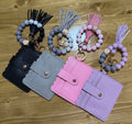 Beaded Bracelet Keychain Card Holder Wallet