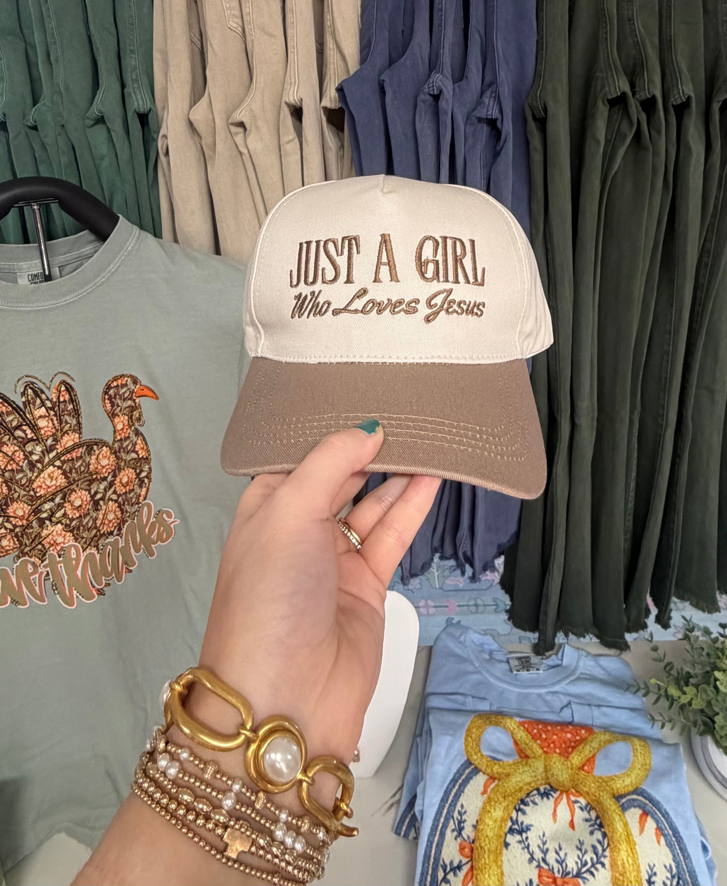 Just A Girl Who Loves Jesus Trucker Hat