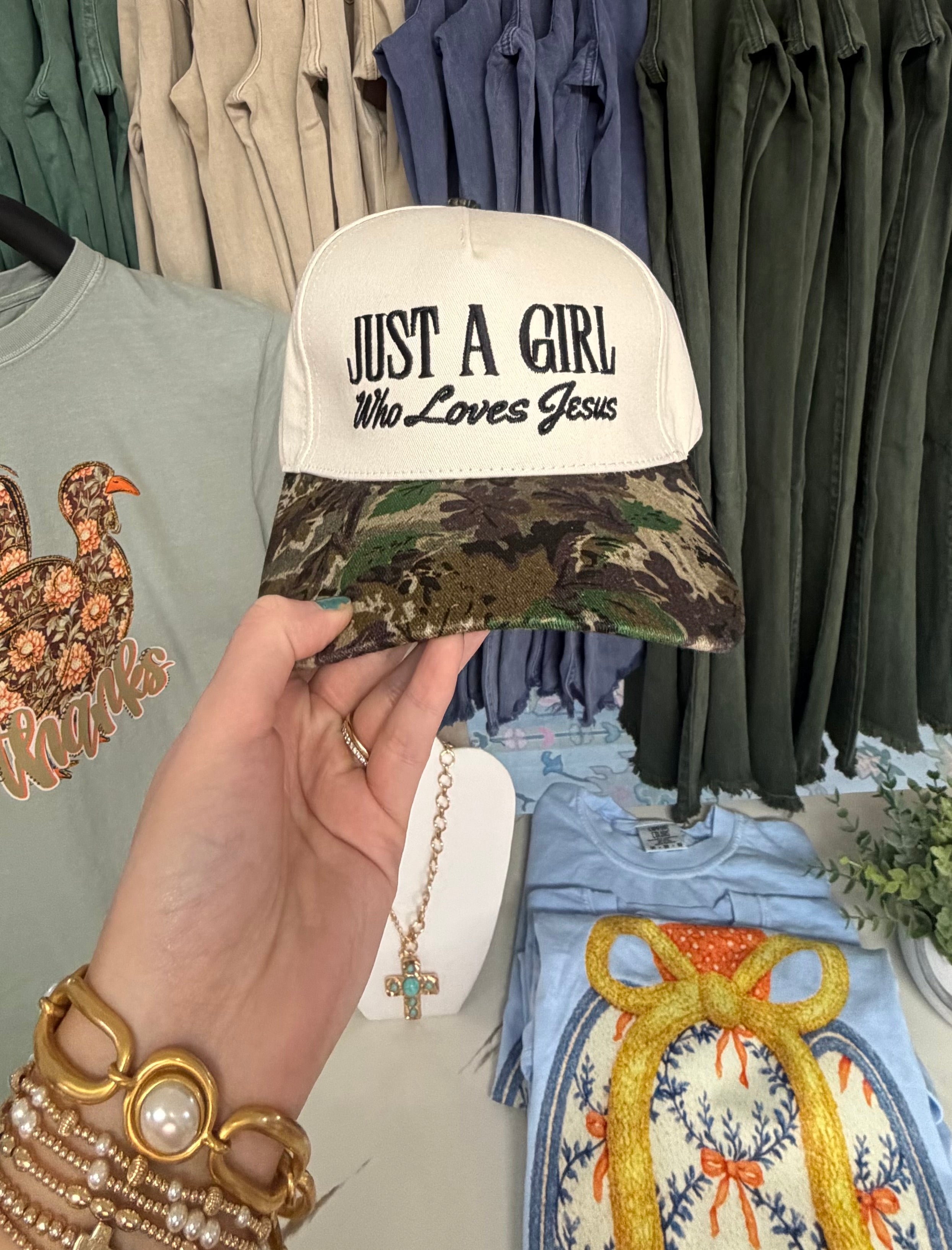 Just A Girl Who Loves Jesus Trucker Hat