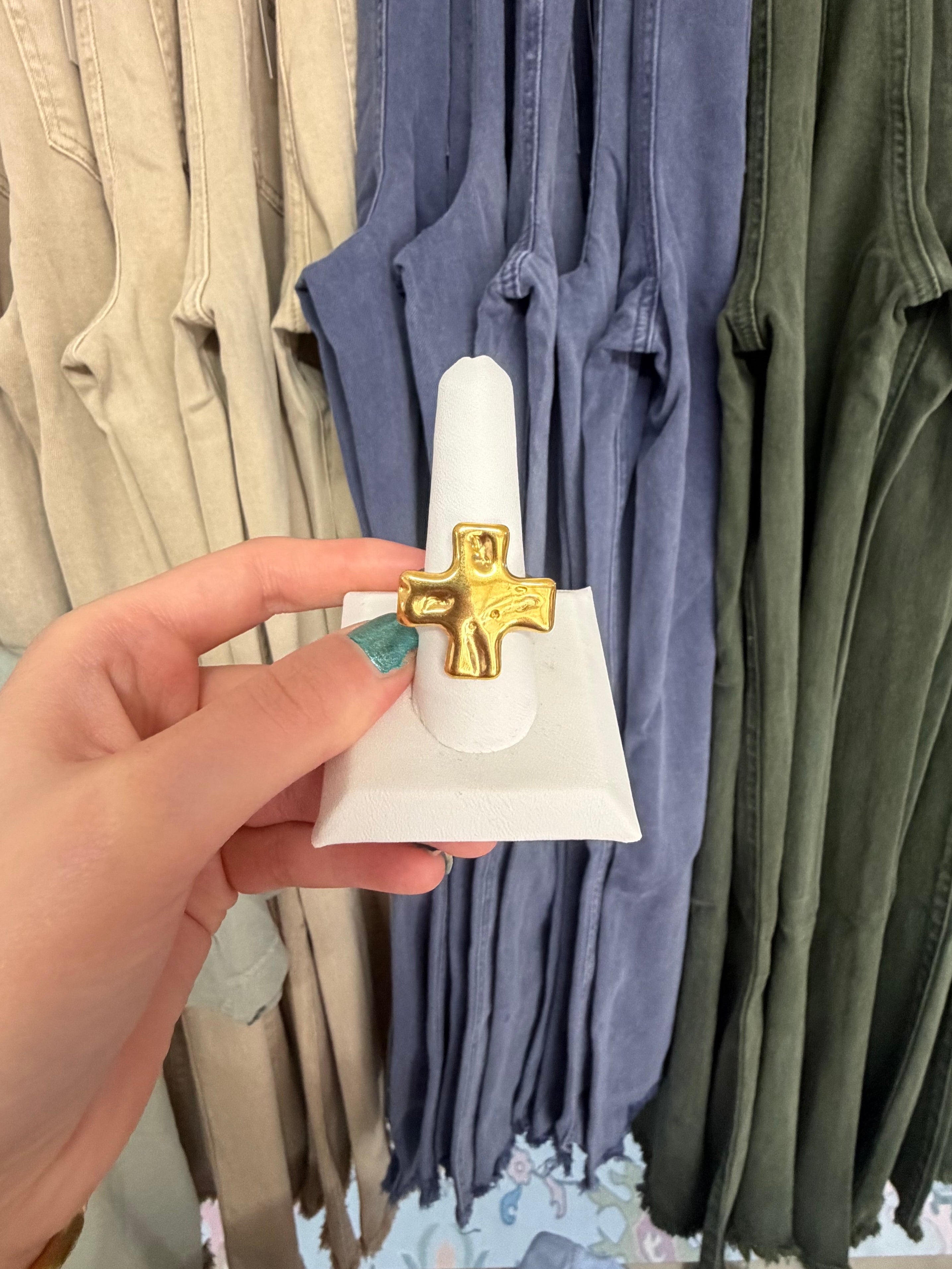 Gold Cross Ring