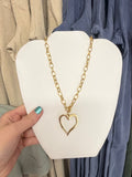 Large Open Heart Necklace