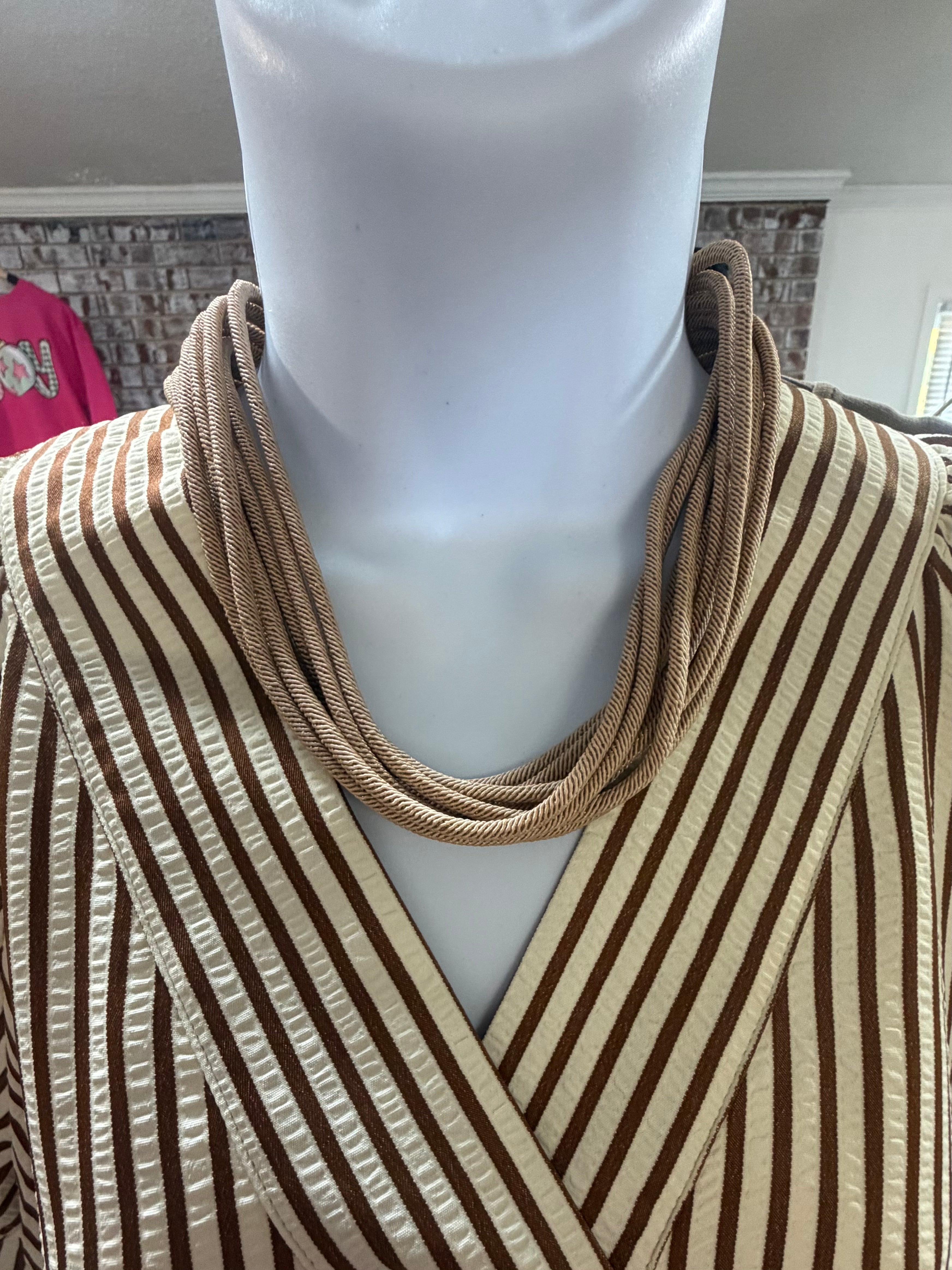 Beige Rope Necklace