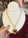 Textured Heart Necklace