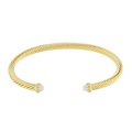 Pearl 4MM Cable Wire Cuff
