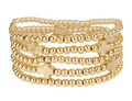 Gold 5 Row Cross Bracelet Set