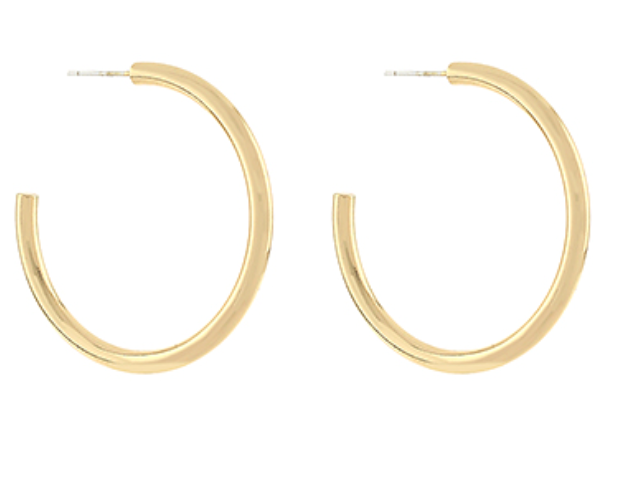 30MM Gold Tube Hoops