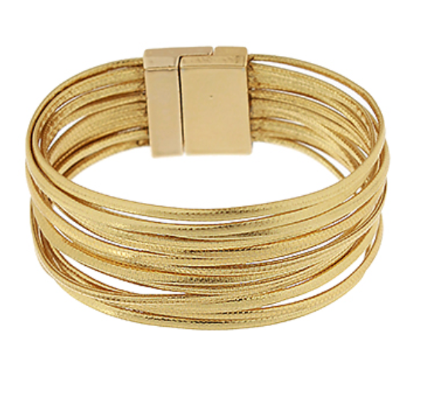 14 Layered Gold Cord Bracelet