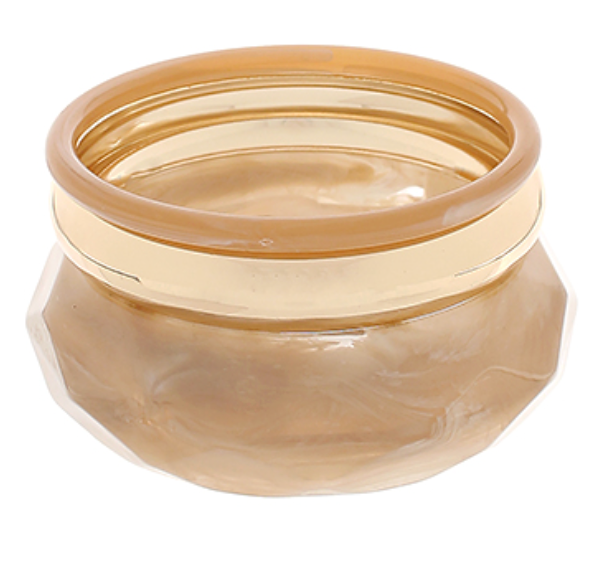 3 Row Marble Bangle Bracelet Set