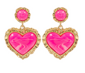 Vintage Heart Drop Earrings
