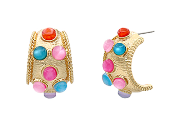Studded Bold Hoops