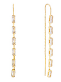 Baguette Chain Threader Earrings