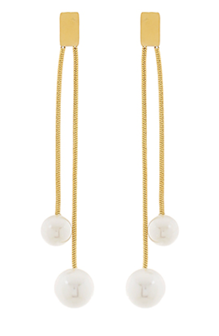 Pearl Chain Earrings