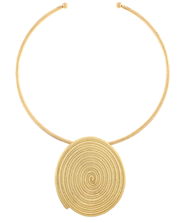 Geometric Swirl Open Choker