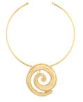 Textured Swirl Wire Open Choker