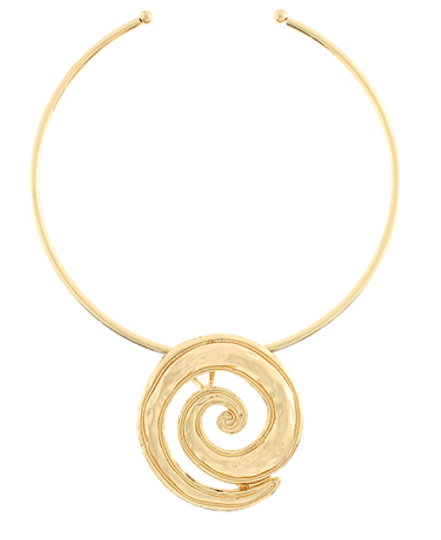 Textured Swirl Wire Open Choker