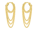 Golden Chain Drop Hoops