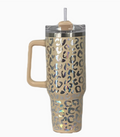 Cream Leopard Tumbler 40OZ