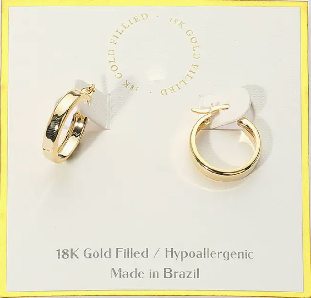 18K Gold Hoop Earrings