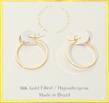 18K Thin Gold Hoops