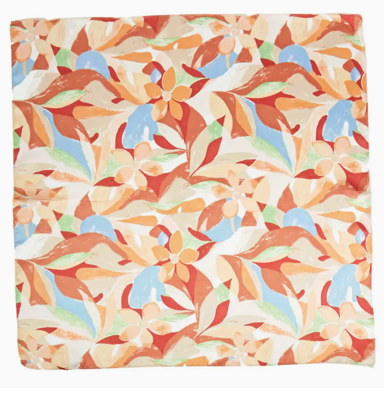 Orange Tropical Bloom Scarf