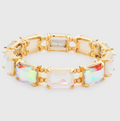 White Emerald Cut Bracelet