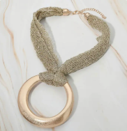 Open Circle Statement Necklace