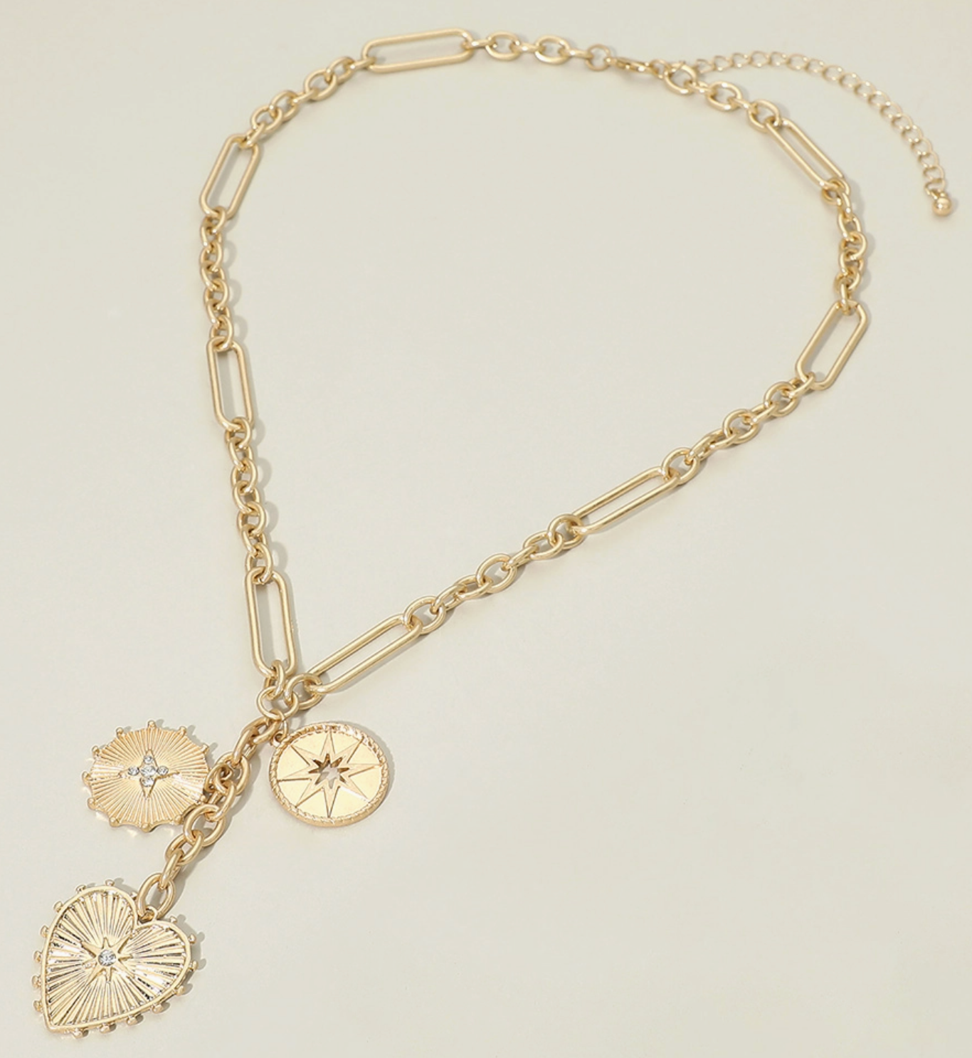 Celestial Heart Charm Necklace