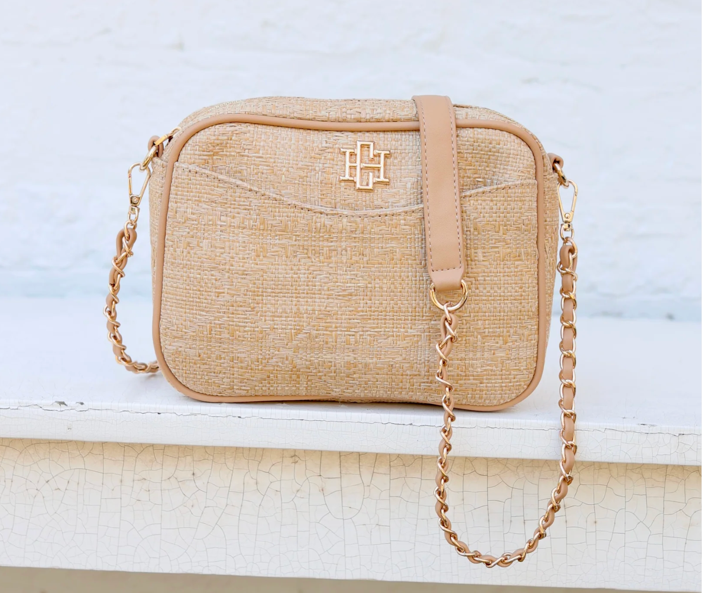 Fiona Crossbody Natural Lattice