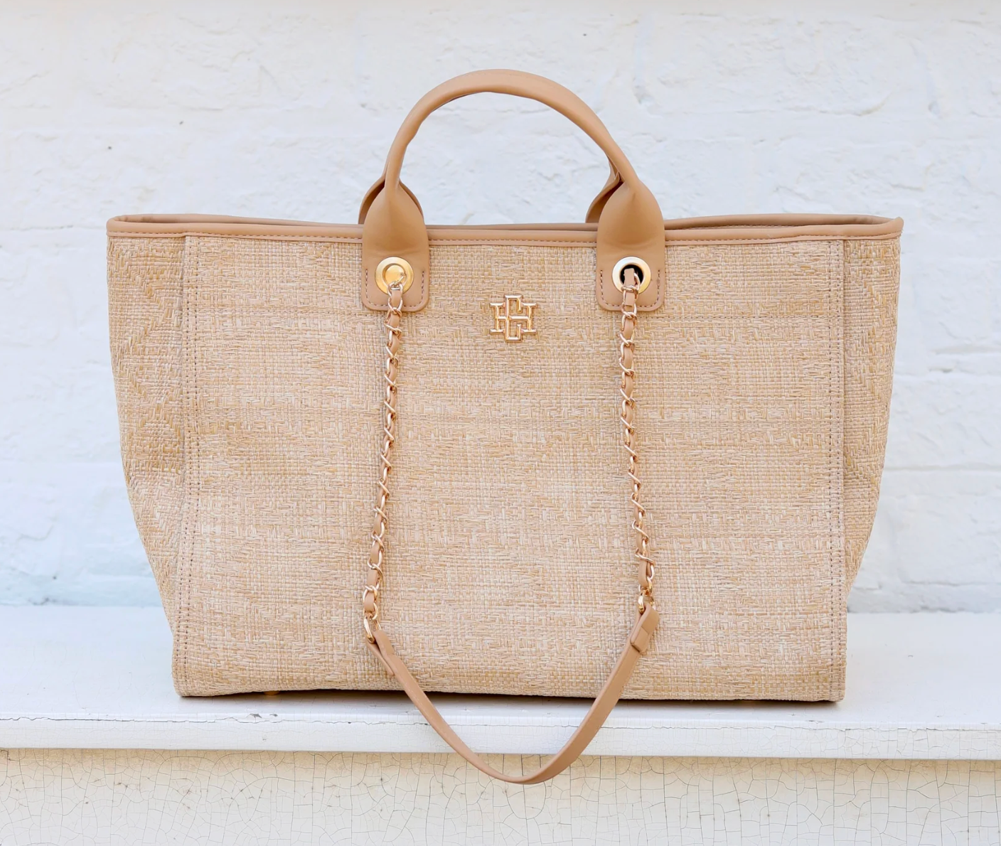 Melissa Tote Bag Natural Lattice