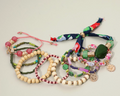 Boho Flower Charm 10 PC Bracelet Set