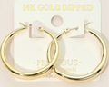 14k Gold Dipped Hoops