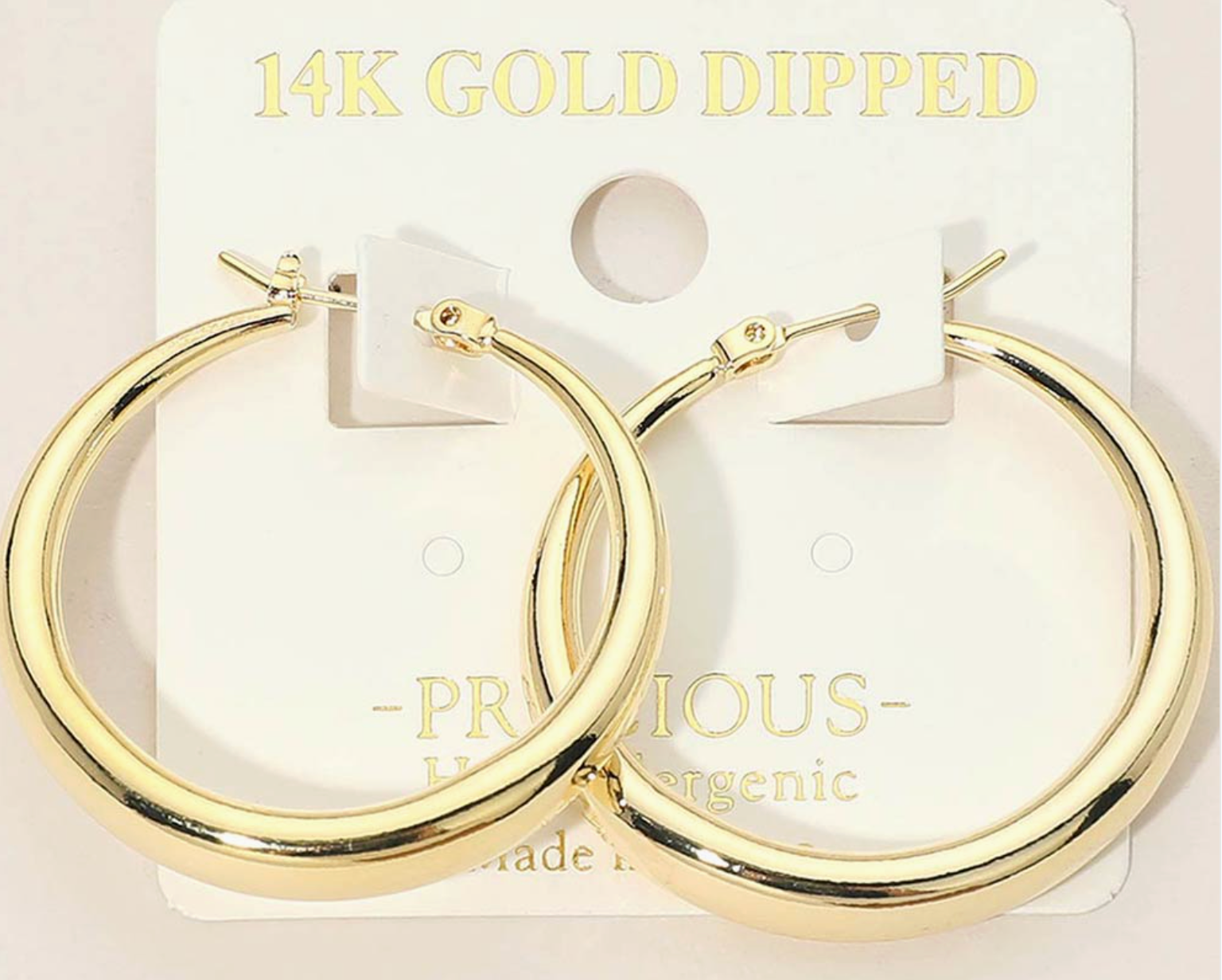 14k Gold Dipped Hoops