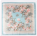 Classy Floral Printed Square Silk Bandana Scarf