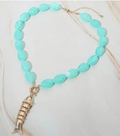 Mint Fish Toggle Charm Necklace