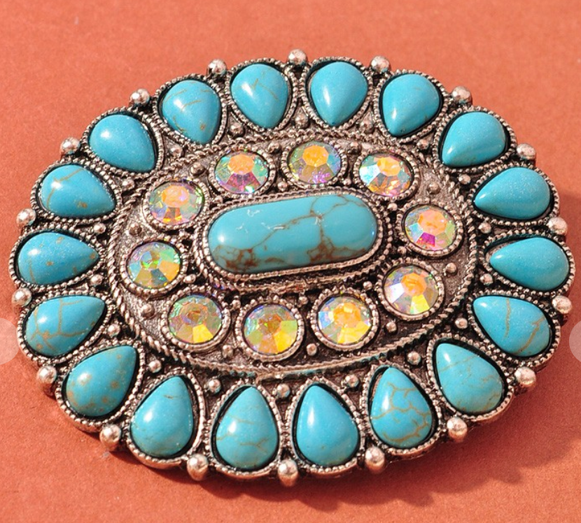 Western Style Concho Brooch