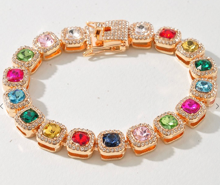 Crystal Stone Chain Bracelet